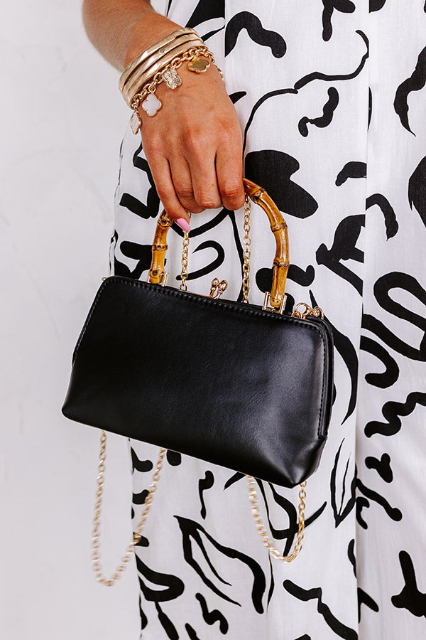 Premium Miami Happy Hour Faux Leather Purse - Ultimate Black Edition