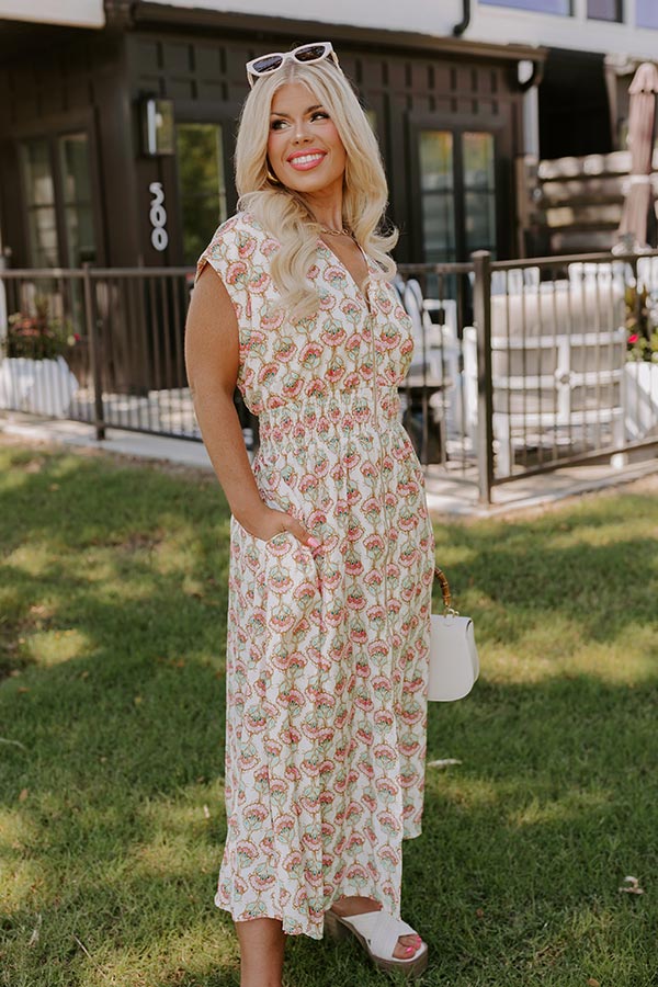 Ultimate Sunshine Floral Midi Dress - Premium Chic Style