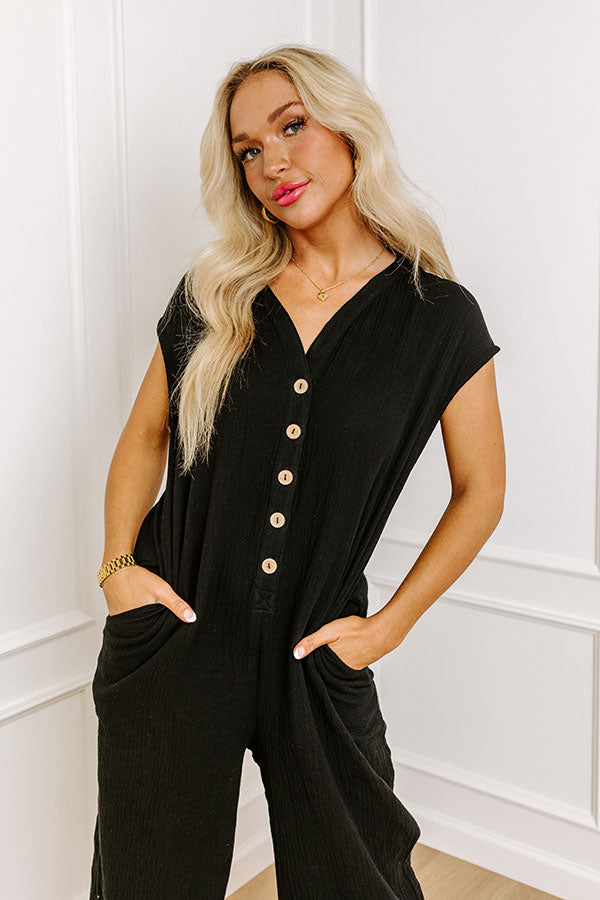 Premium Coastal Travels Jumpsuit - Ultimate Black Edition