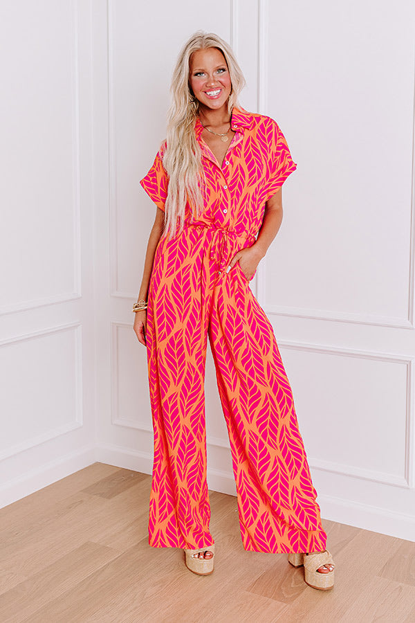 Ultimate Vacation Jumpsuit - Hot Pink