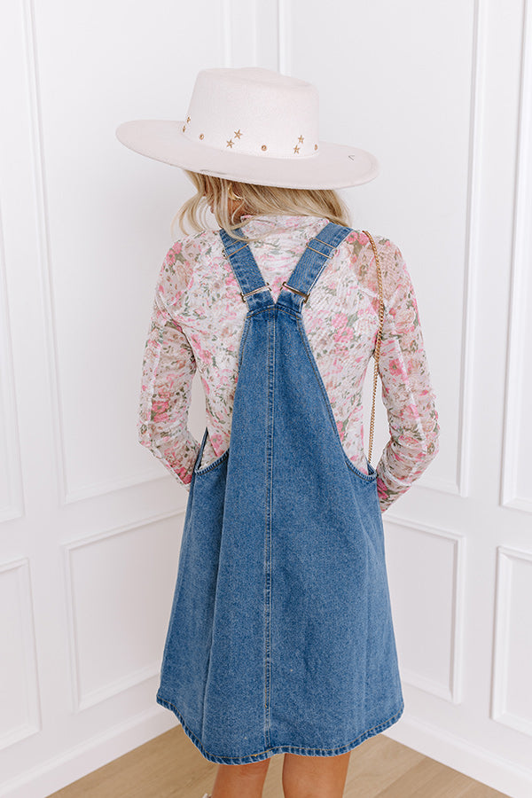 Premium Urban Denim Mini Dress - Retro Chic Style