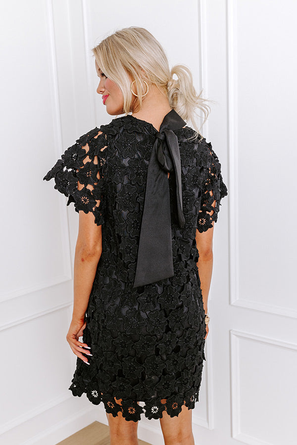 Ultimate Dainty Darling Crochet Mini Dress - Black