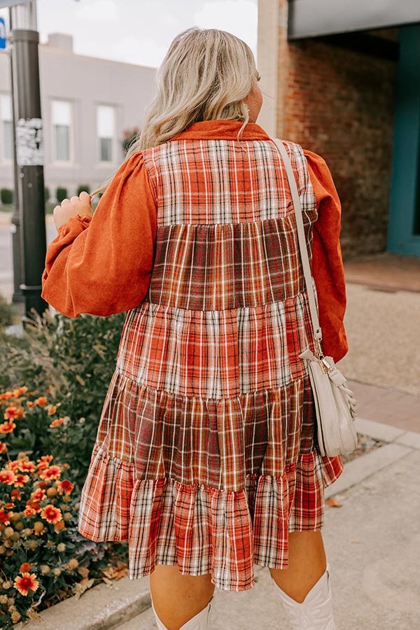 Ultimate Fall Vibes Plaid Mini Dress - Cozy & Chic