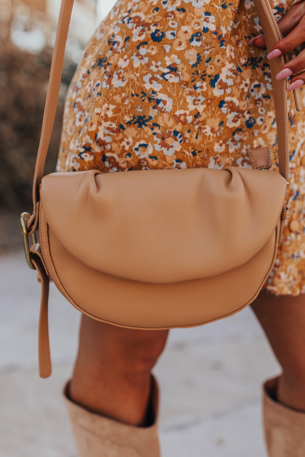 Premium Faux Leather Crossbody Bag in Tan - Upgrade Your Style