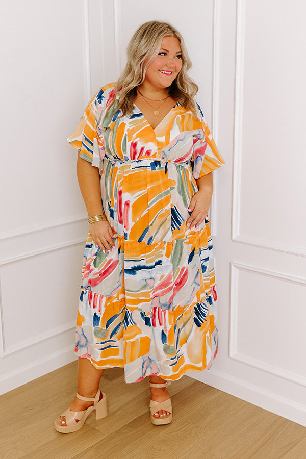 Premium Sunny In San Fran Midi Dress