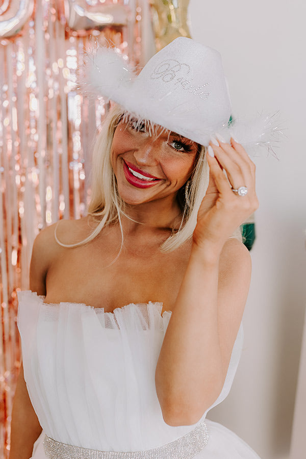 Ultimate Bride Embellished Cowboy Veil Hat