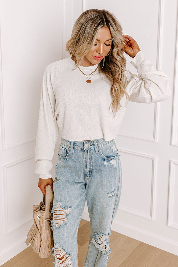 Ultimate Cozy Waffle Knit Crop Top - Trendy & Chic