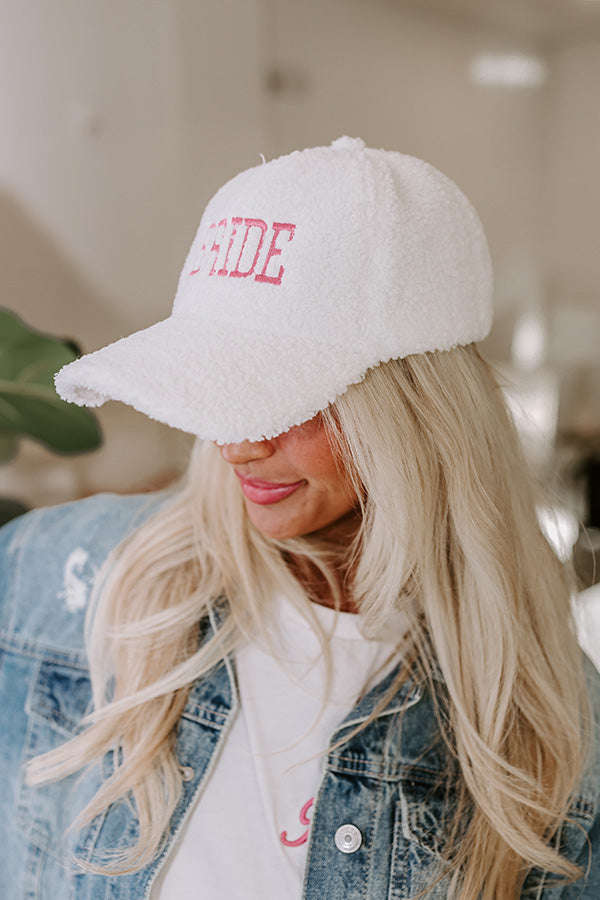 Premium Bride Embroidered Sherpa Baseball Cap - Ultimate Wedding Accessory