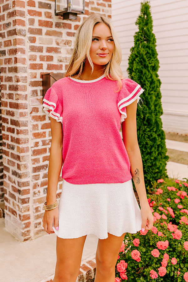 Premium Sweet Charmer Knit Top - Bubblegum Pink