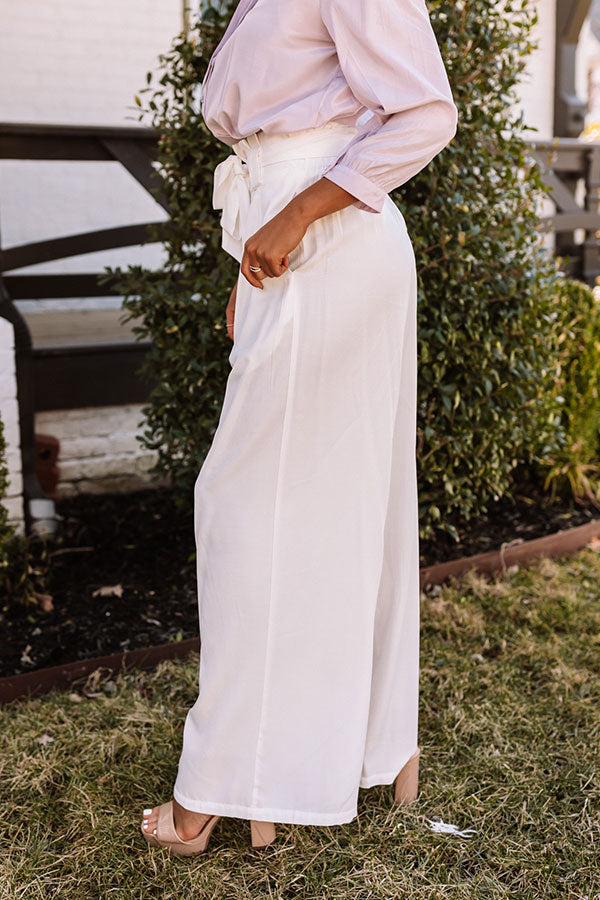 Premium Hazelle High Waist Trousers - Ultimate White Elegance