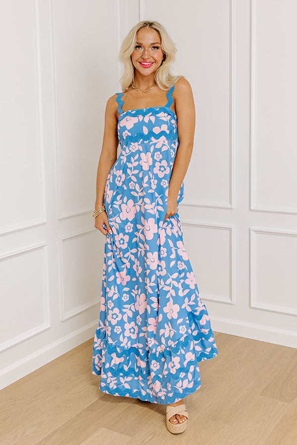 Premium Heart Skips A Beat Floral Maxi Dress - Ultimate Feminine Style