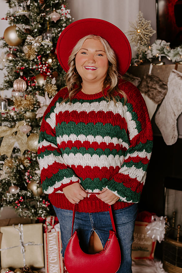 Premium Holiday Knit Sweater - Festive Curves Collection