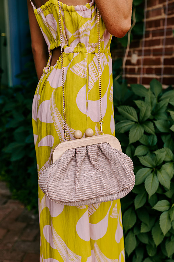 Premium Woven Raffia Purse - Dusty Purple | Ultimate Summer Style