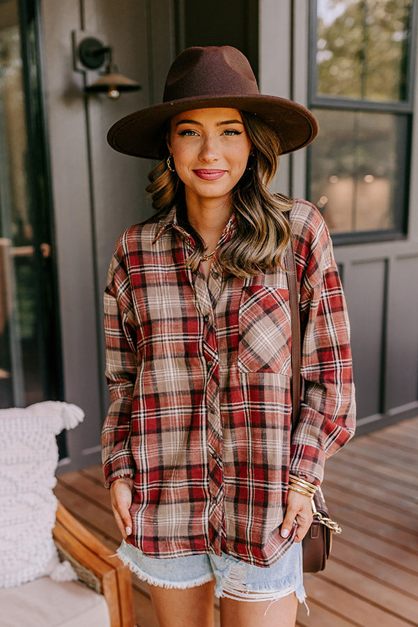 Premium Energy Matched Flannel - Warm Taupe Plaid