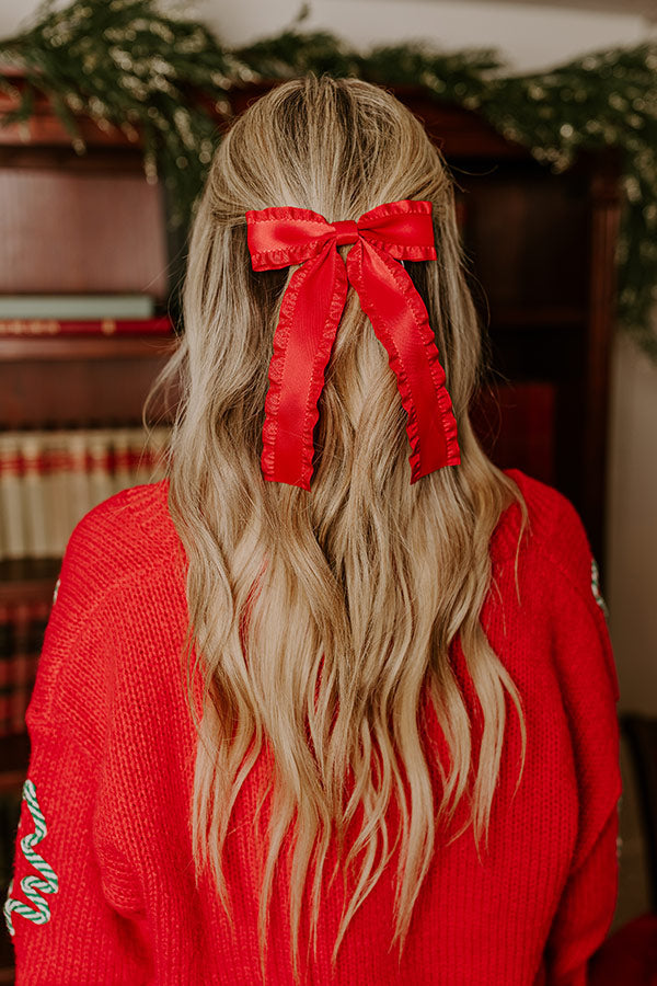 Premium Red Satin Bow Hair Clip - Ultimate Style Upgrade