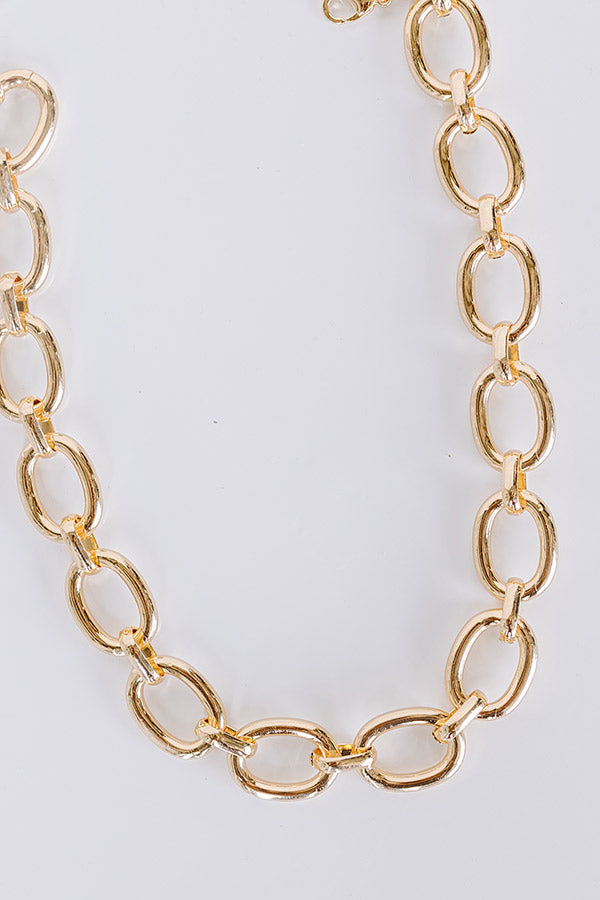 Premium Uptown Chic Link Necklace - Gold Statement Piece