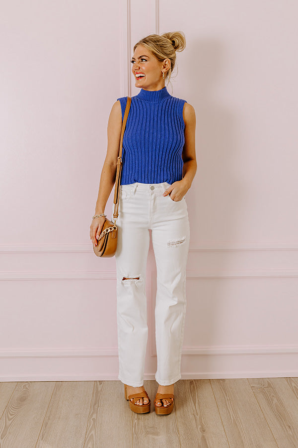 Premium Cobalt Blue Knit Top - Ultimate Style Upgrade