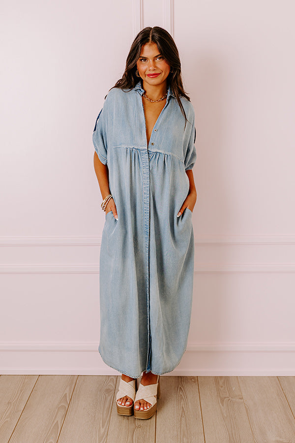 Premium NYC Ready Chambray Maxi Dress - Ultimate Summer Style