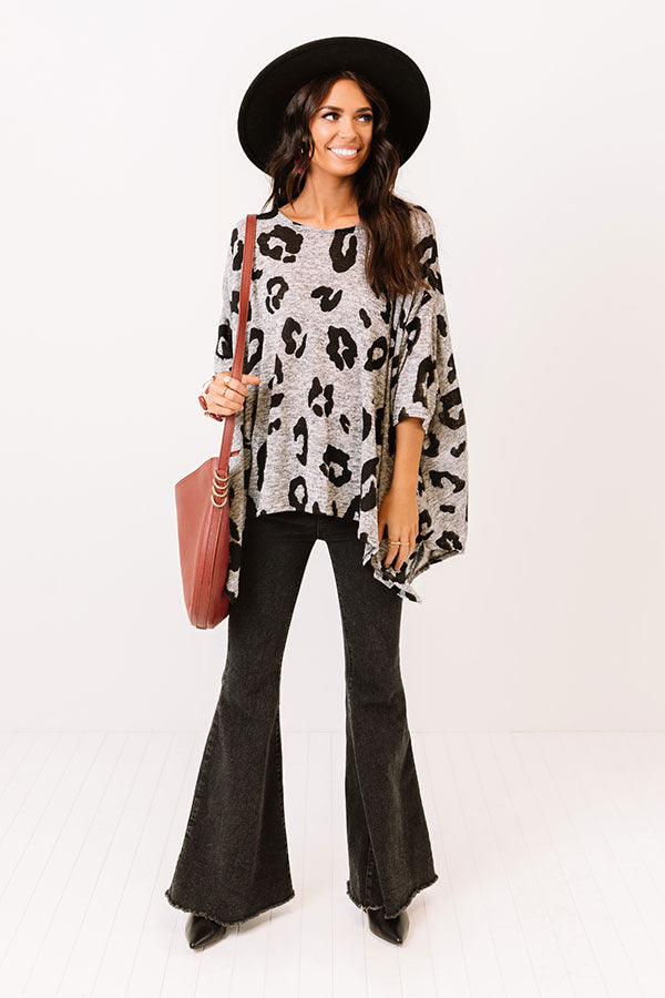 Ultimate Chic Leopard Print Tunic - Premium Grey Shift Dress