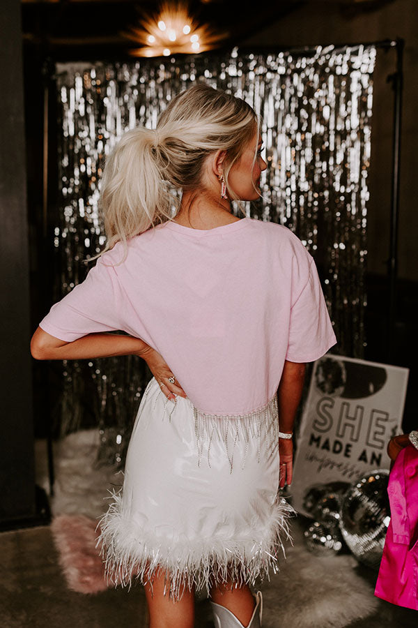 Ultimate Bride Tribe Rhinestone Tassel Top - Pink Edition