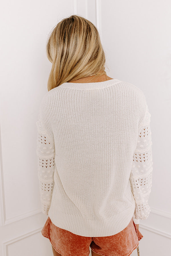 Ultimate Cityscape Charm Knit Sweater Top - Cream