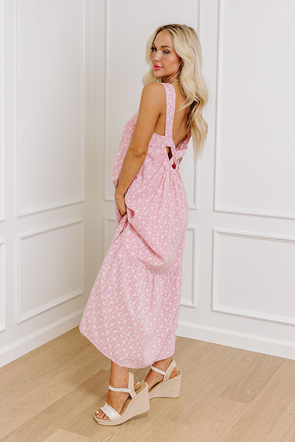 Premium Floral Maxi Dress - Ultimate Casual Elegance in Pink