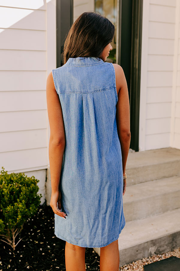 Premium Coast-to-Coast Chambray Mini Dress