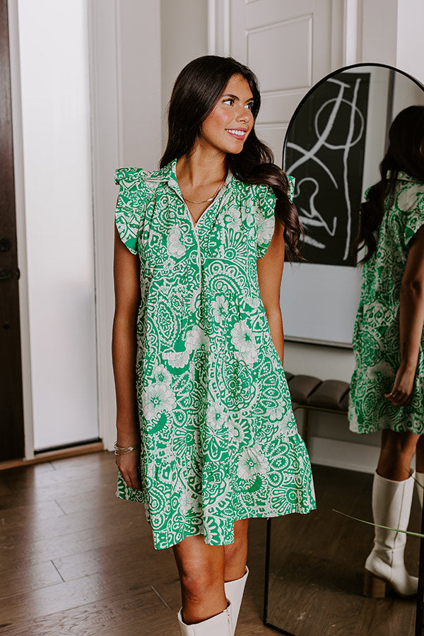 Premium Emerald Floral Dress - Ultimate Summer Style