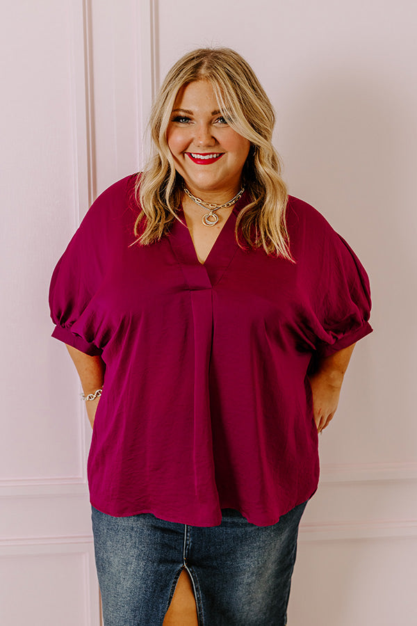 Premium Berry Curves Shift Top - Ultimate Chic Style