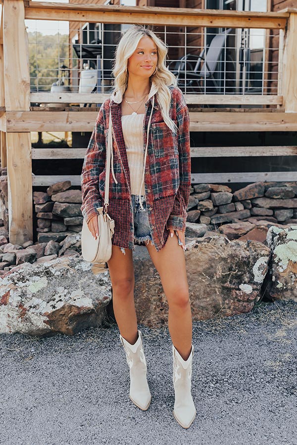 Premium Falling Leaves & Lattes Plaid Jacket - Ultimate Fall Style