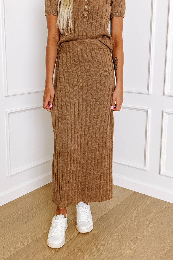 Premium Mocha Knit Skirt - Ultimate Style & Comfort