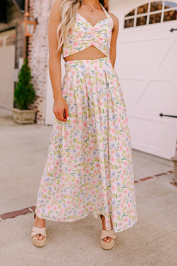 Ultimate Botanical Bliss High Waist Maxi Skirt