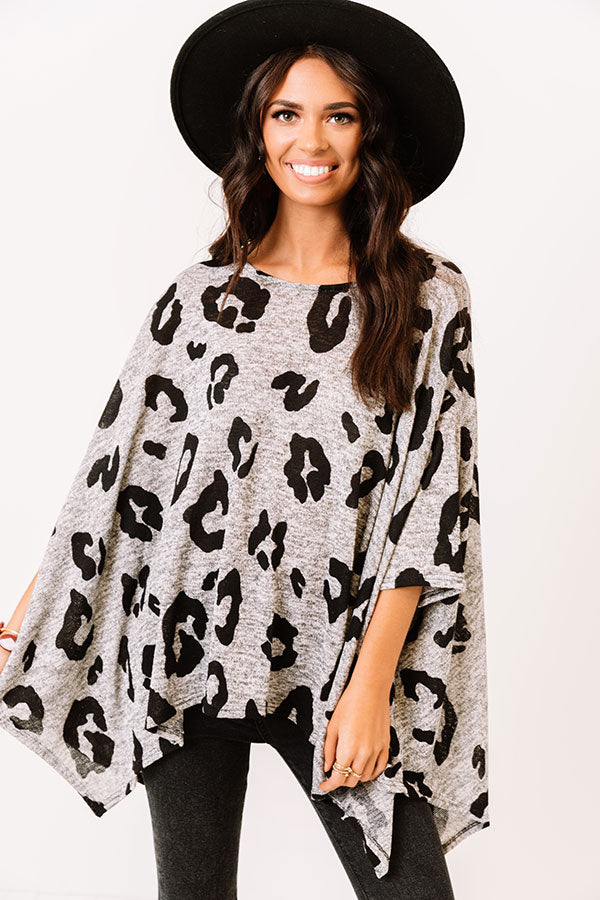 Ultimate Chic Leopard Print Tunic - Premium Grey Shift Dress