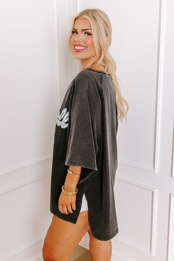 Ultimate Football Mom Glam Top - Rhinestone Embellished