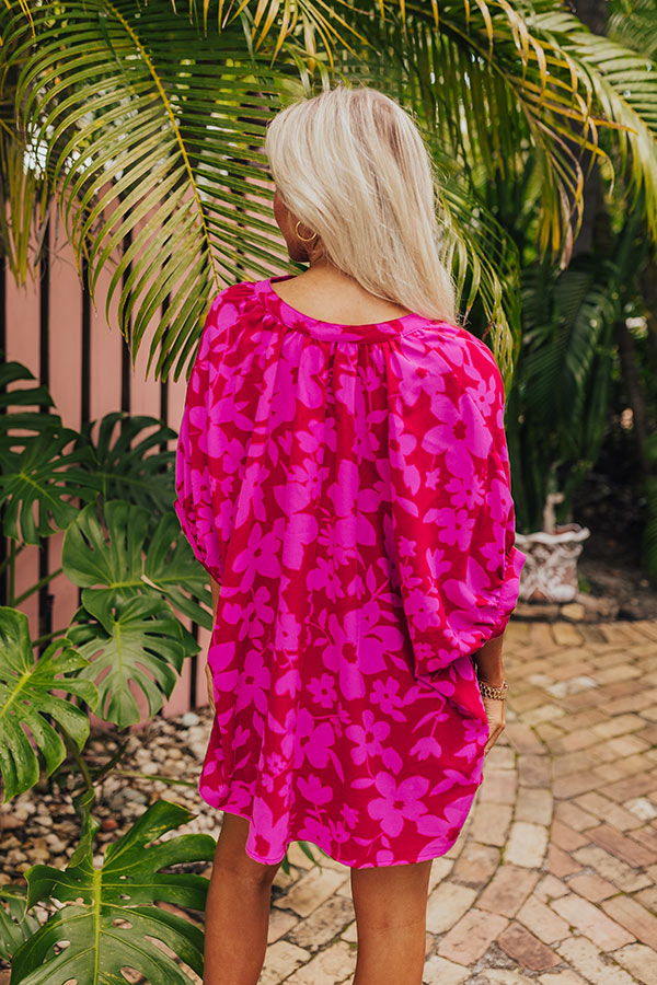 Premium Coastal Floral Oversized Top - Effortless Style Upgrade