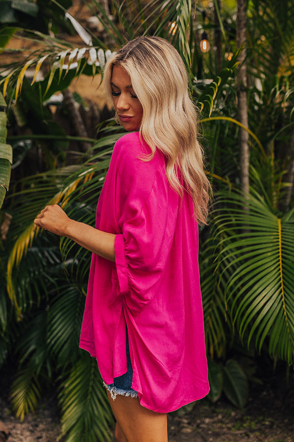 Ultimate Sun-Kissed Sands Shift Top - Fuchsia