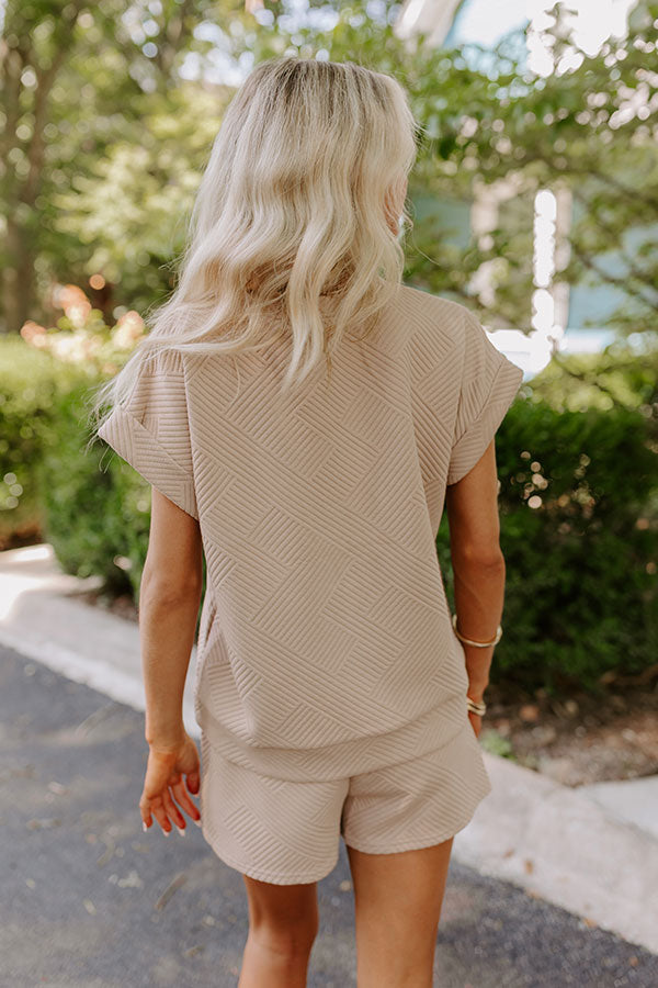 Premium Casual Shift Top - Warm Taupe for Effortless Style