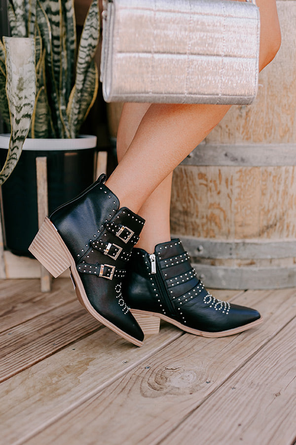 Ultimate Black Faux Leather Booties - Premium Comfort & Style