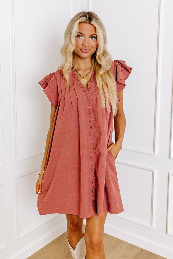 Premium Rustic Rose Shift Dress - Town Square Kisses Collection