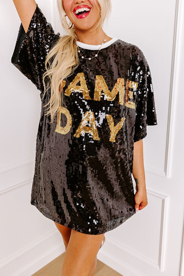 Ultimate Gameday Sequin Tunic - Black Edition