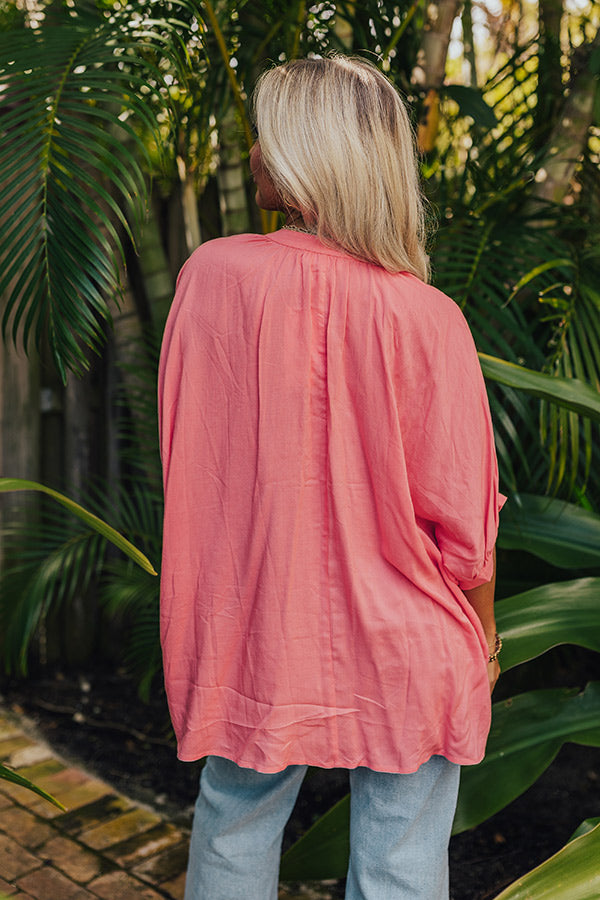 Premium Coral Shift Top – Sun-Kissed Sands Collection