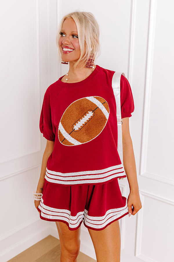 Ultimate Game Day Embroidered Top - Crimson Tide Edition