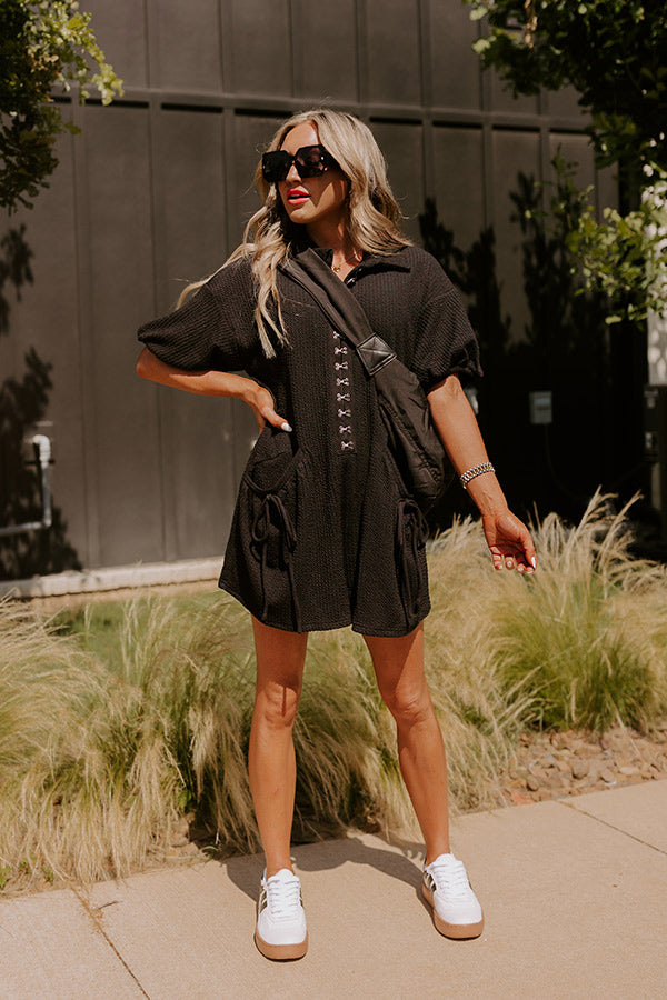 Premium Black Lakeview Romper - Ultimate Chic Style