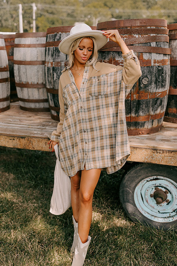 Premium Vail Views Plaid Tunic Dress - Fall Fashion Essential