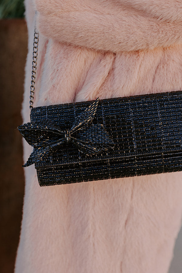 Ultimate Glam Rhinestone Clutch - Black