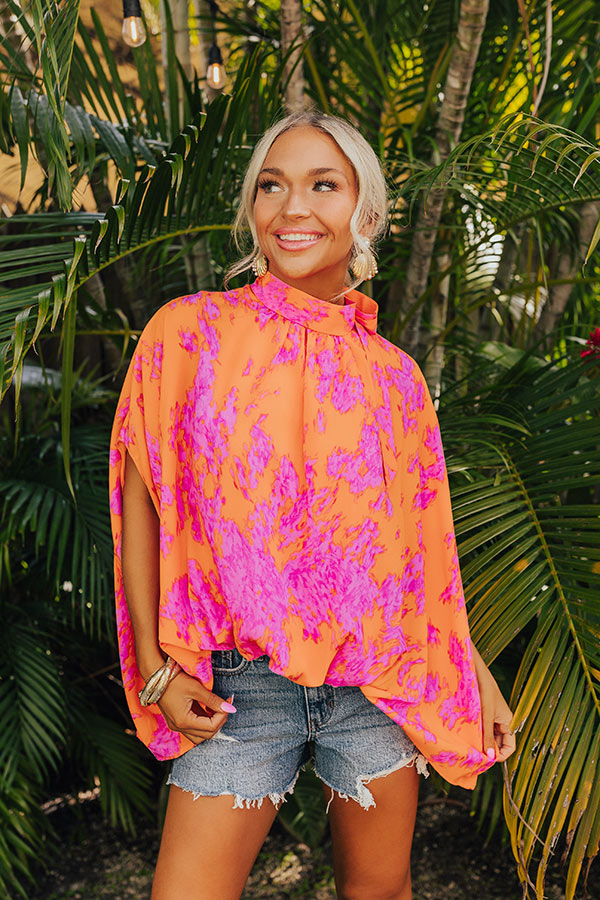 Ultimate Vibrant Vibes Top - Orange & Purple