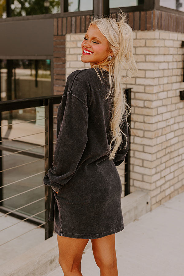 Ultimate Cozy Vintage Sweatshirt Mini Dress - Effortless Style