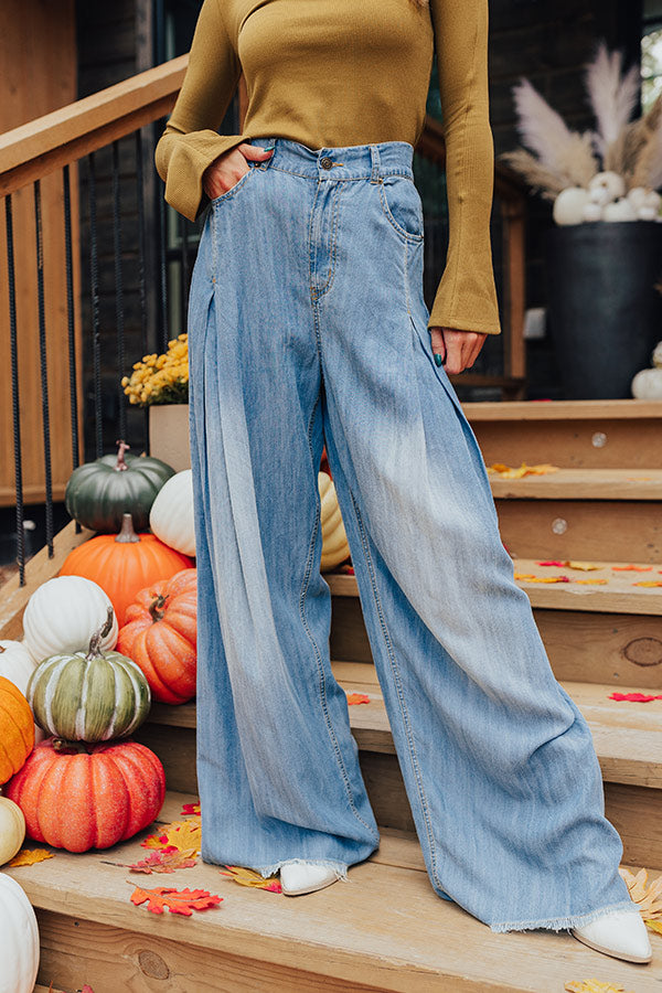 Ultimate Jessica Wide Leg Denim Trouser - Premium Relaxed Fit