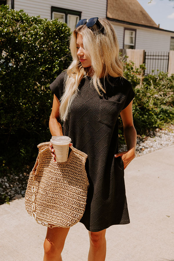 Ultimate Sunny Days Shift Dress - Sleek Black Edition