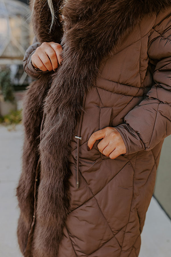 Premium Aspen Mornings Puffer Coat in Chestnut - Ultimate Winter Style